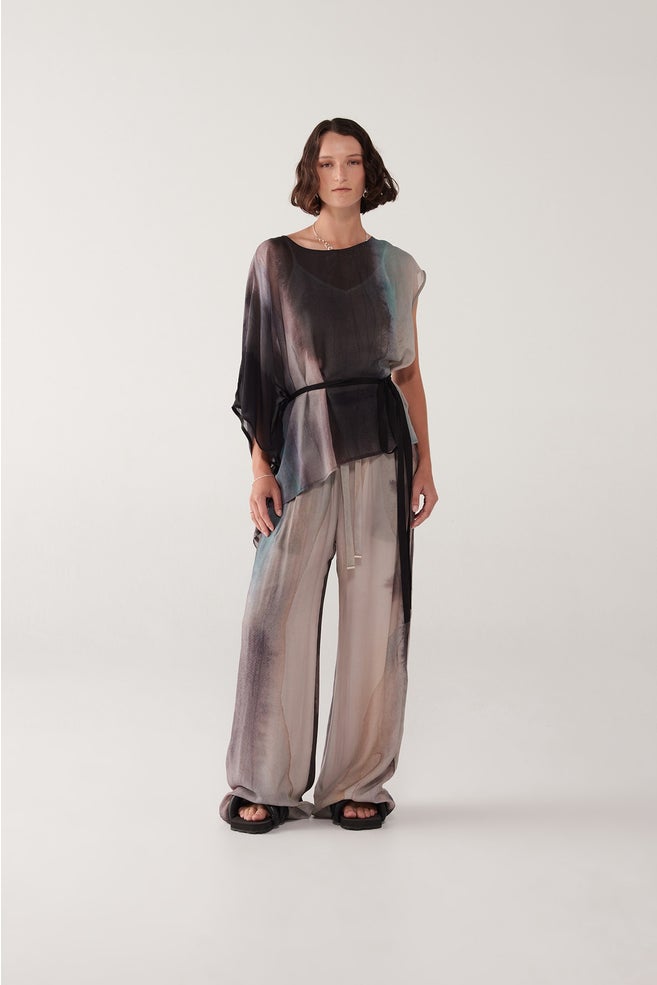 Taylor Print Station Pant Lapis Landscape