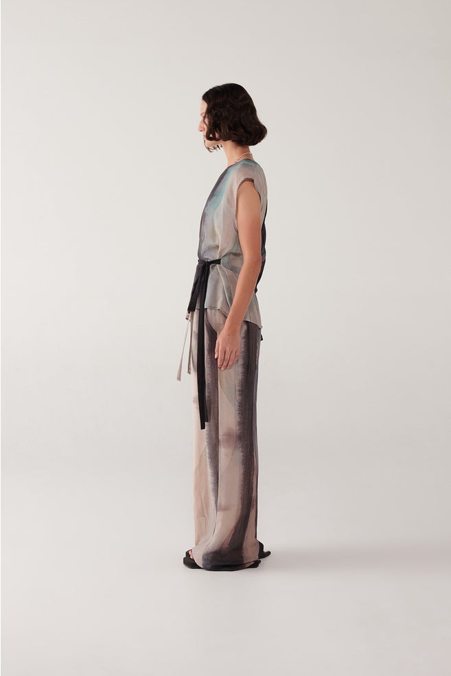 Taylor Print Station Pant Lapis Landscape