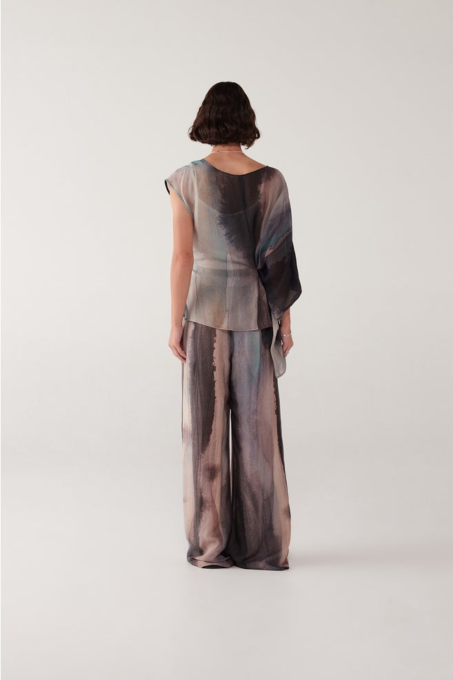 Taylor Print Station Pant Lapis Landscape