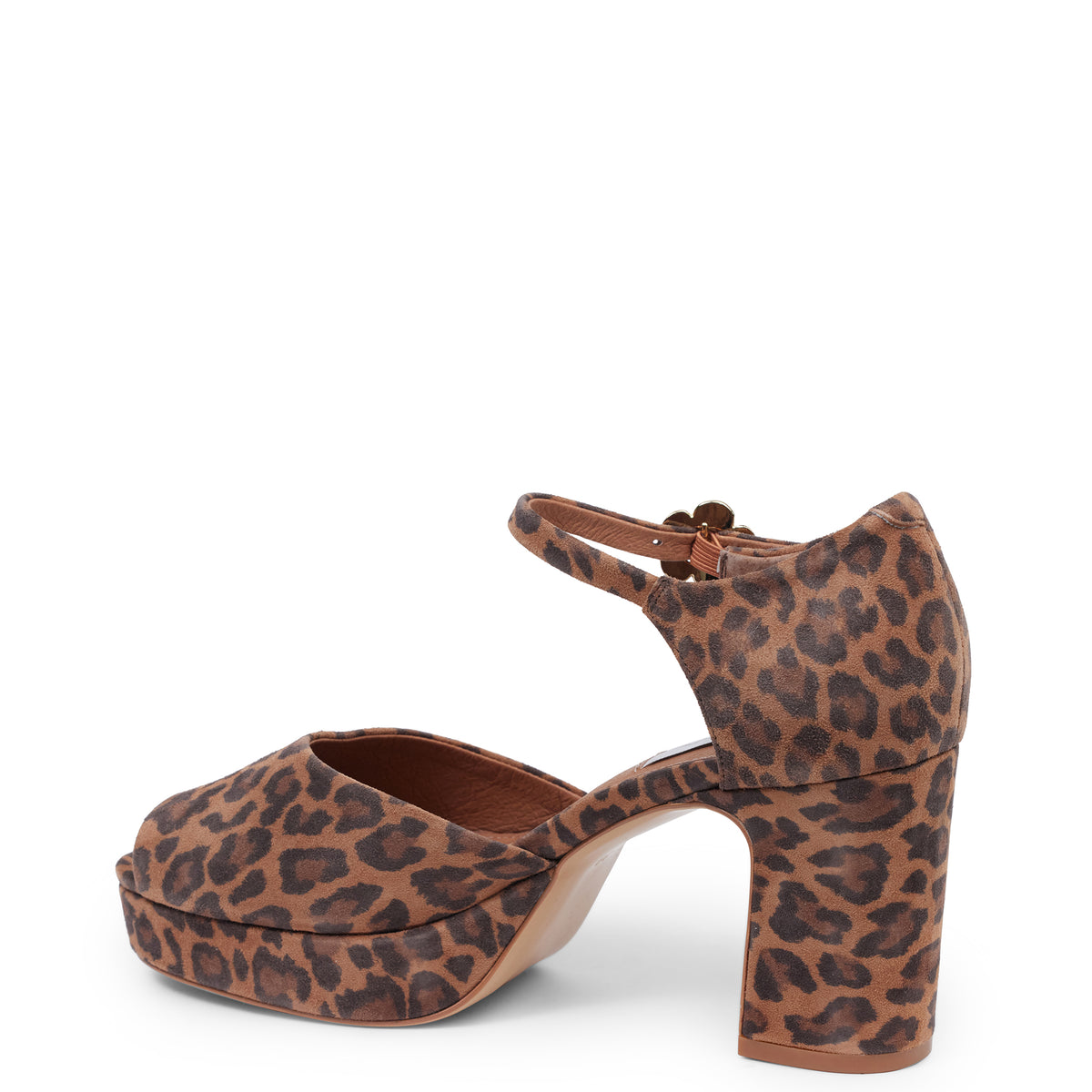 Kathryn Wilson Polly Heel  Cheetah Suede