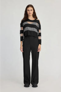 Taylor Banded Sweater Black