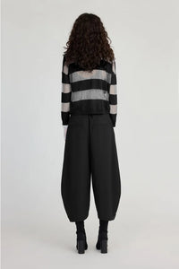 Taylor Banded Sweater Black