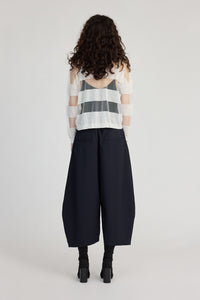 Taylor Banded Sweater Ivory