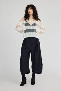 Taylor Banded Sweater Ivory