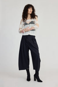 Taylor Banded Sweater Ivory