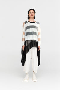 Taylor Banded Sweater Ivory