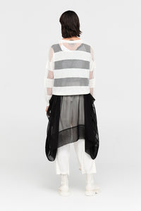 Taylor Banded Sweater Ivory