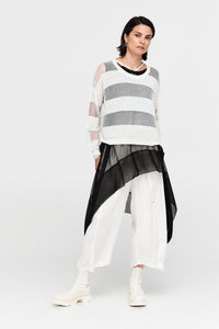 Taylor Banded Sweater Ivory