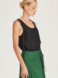 Caroline Sills Addy Long Tank Black