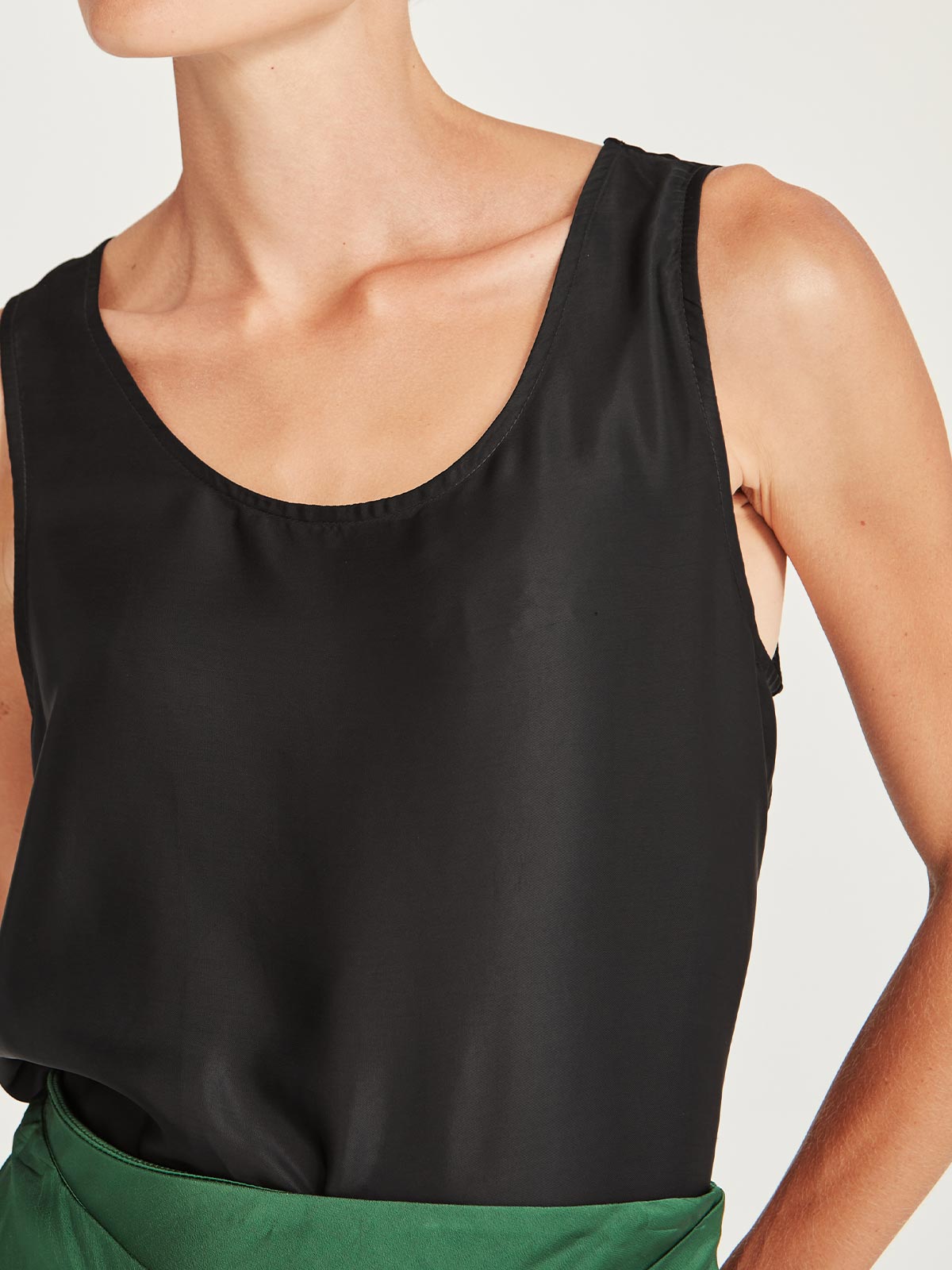 Caroline Sills Addy Long Tank Black