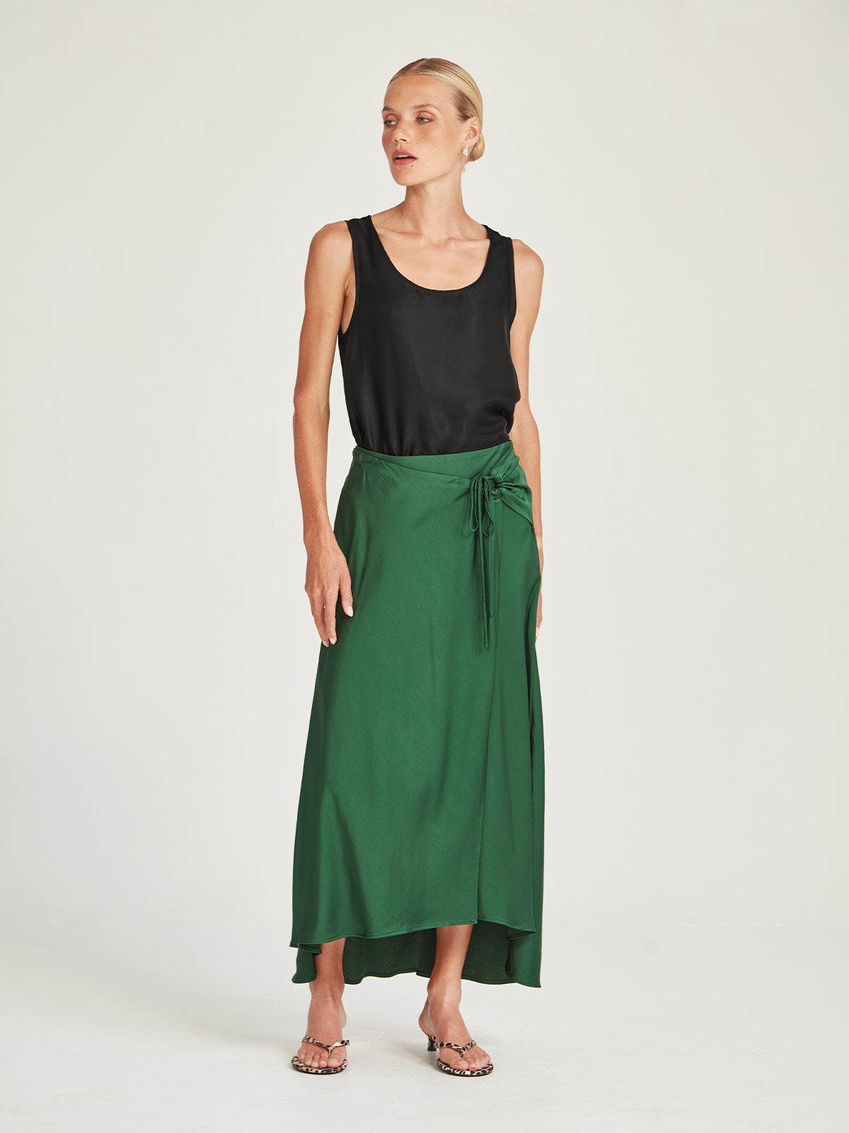 Caroline Sills Addy Long Tank Black