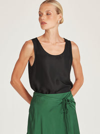 Caroline Sills Addy Long Tank Black