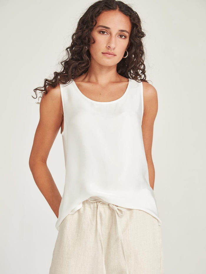 Caroline Sills Addy Long Tank Ivory