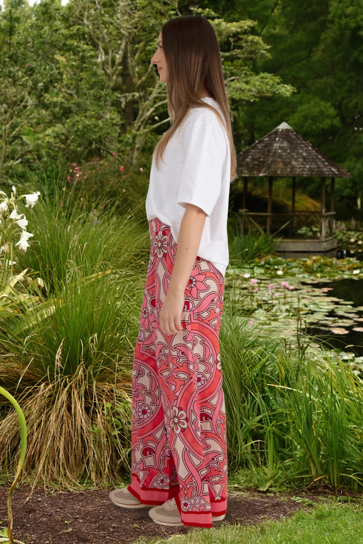 Curate Take Your Lead Pant Pink Border