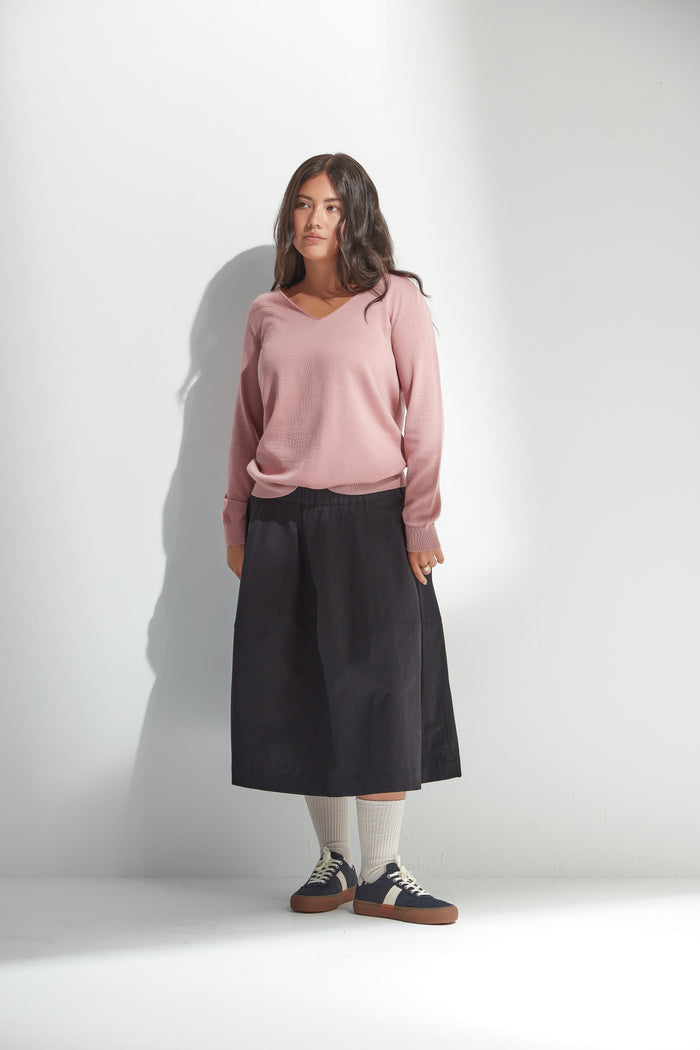 Standard Issue V Neck Slouchy Jumper Coral