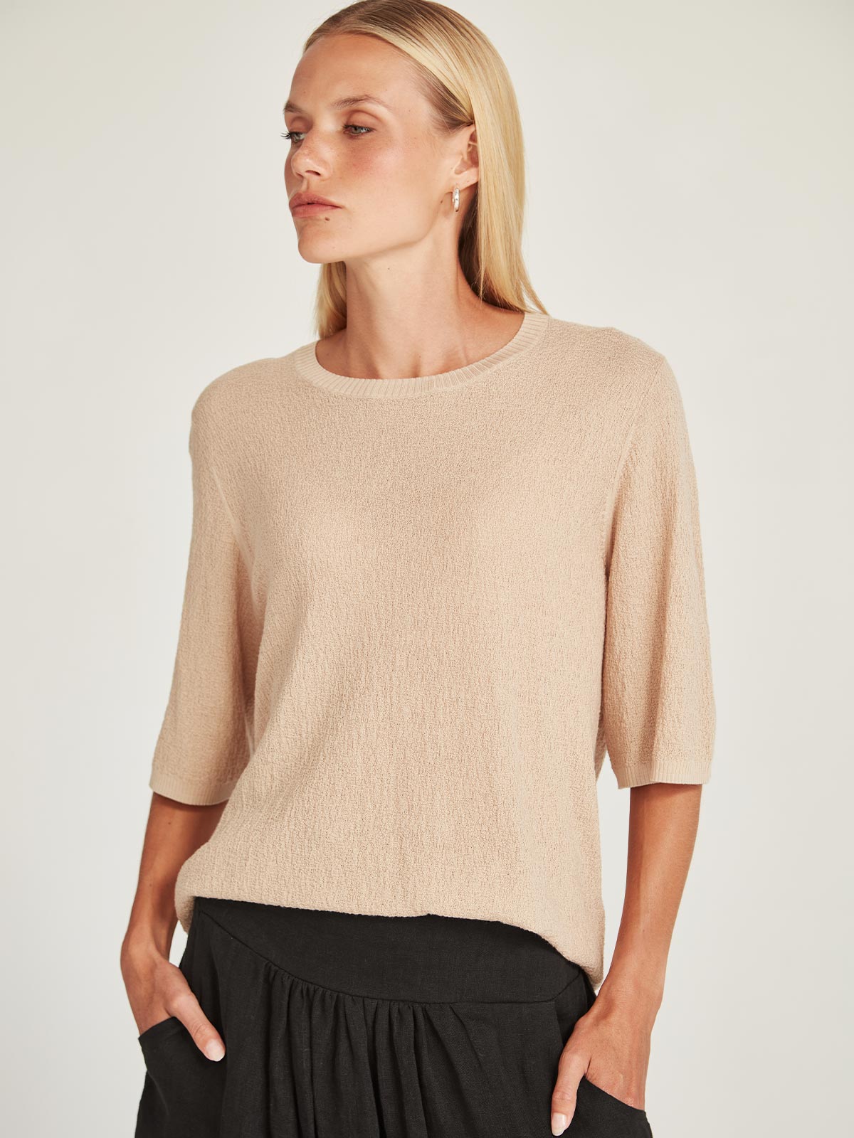 Sills Jayden Boucle Tee Sand