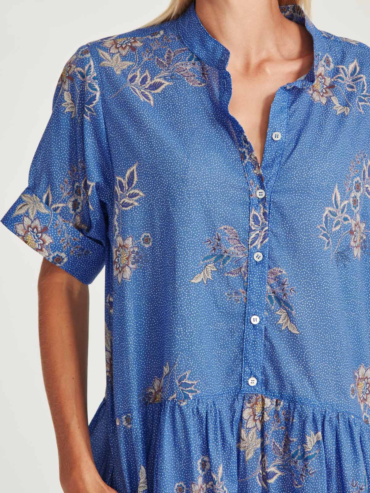 Sills Monica Dress Blue Print