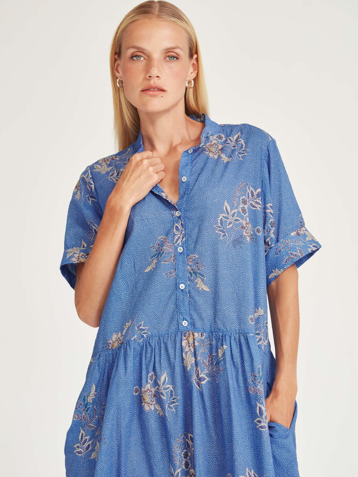 Sills Monica Dress Blue Print