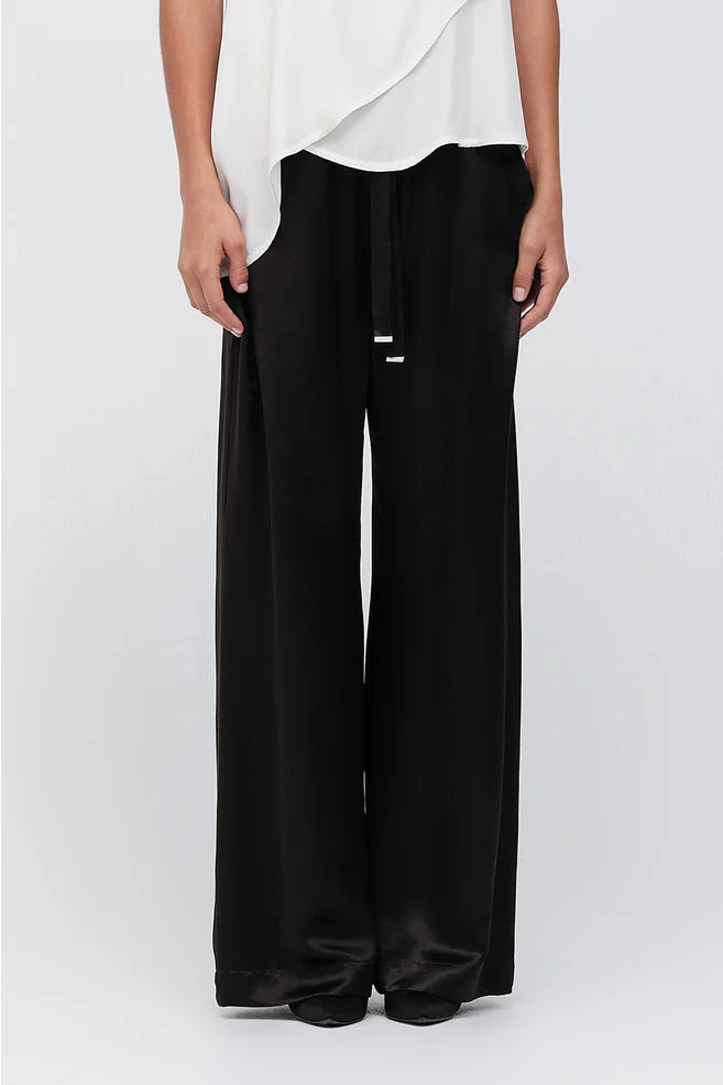 Taylor Station Pant Black Satin