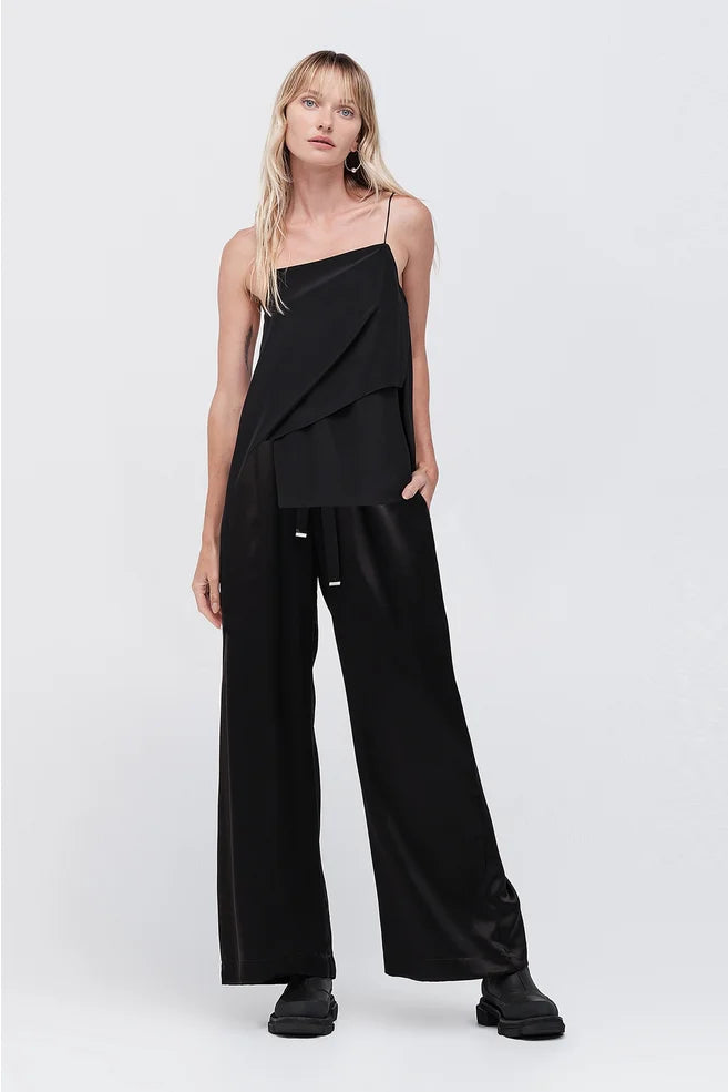 Taylor Station Pant Black Satin