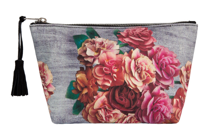 Trelise Cooper Kiss and Make Up Bag Charcoal Floral