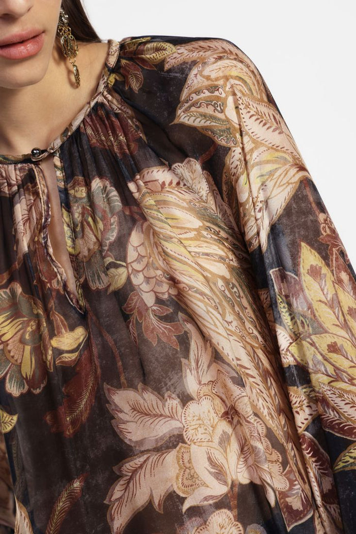 Dixie Sheer Printed Blouse