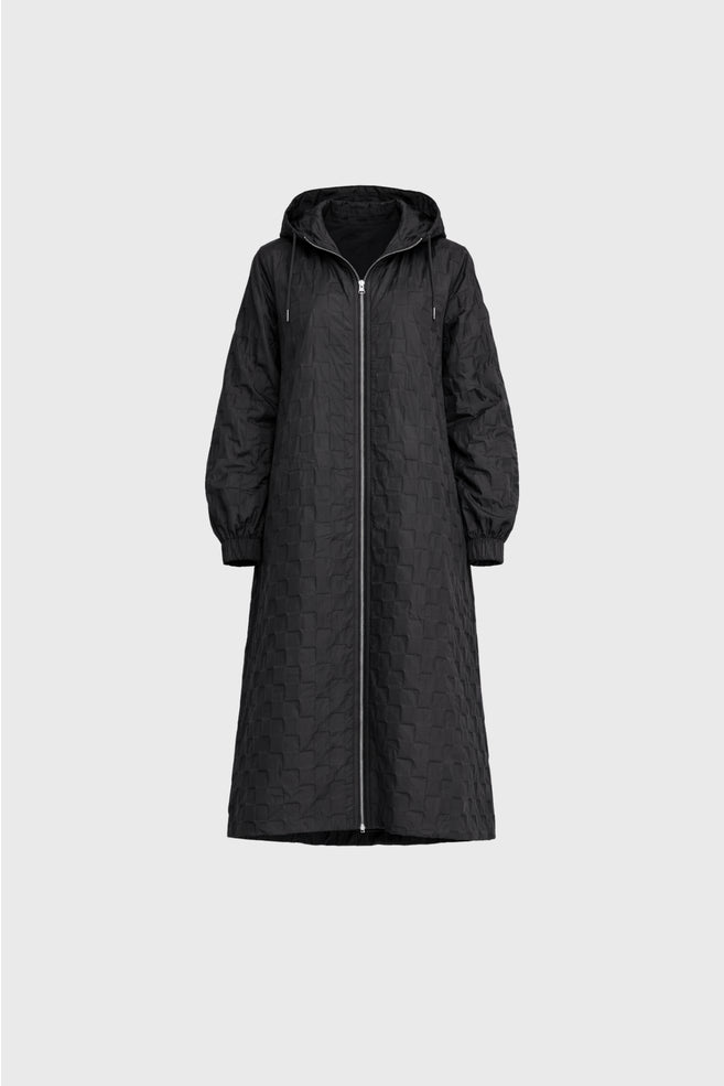 Taylor Textured Ascribe Raincoat Black