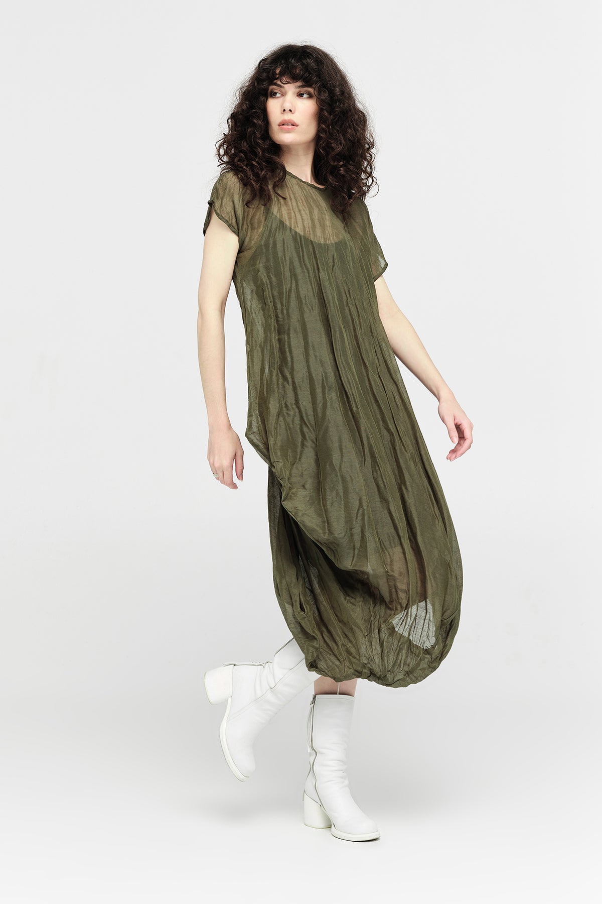 Taylor Defined Dress Moss Green
