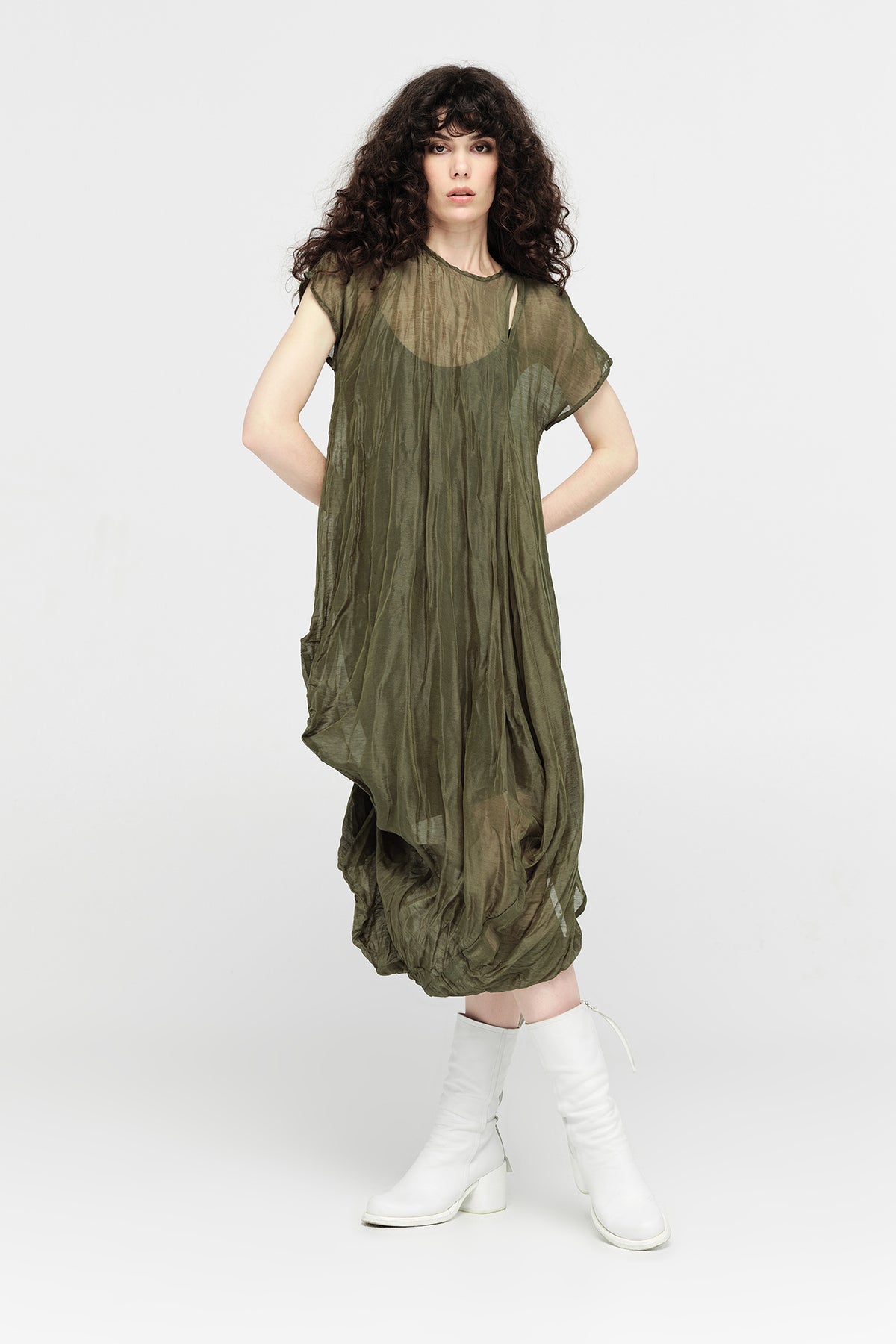 Taylor Defined Dress Moss Green