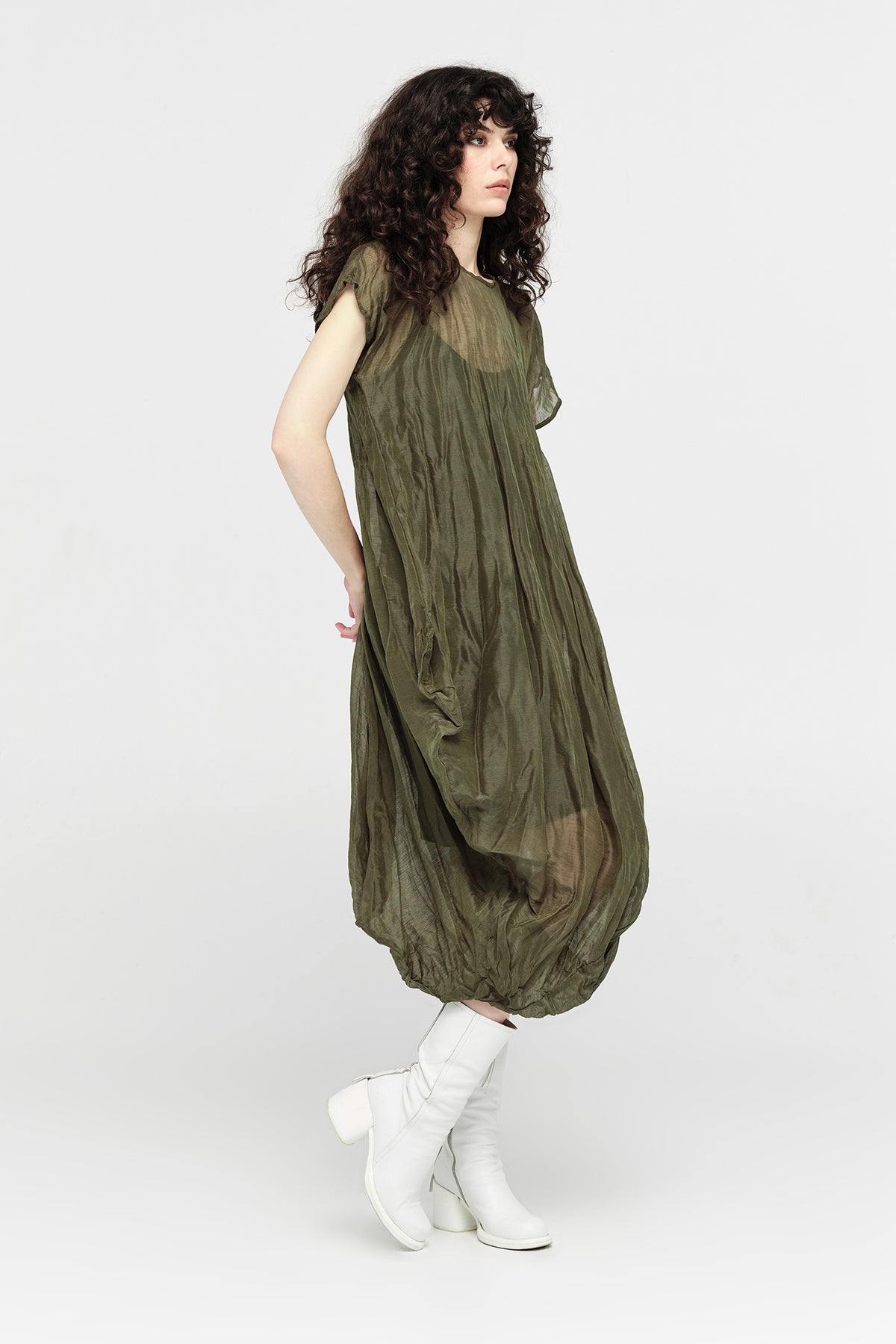 Taylor Defined Dress Moss Green