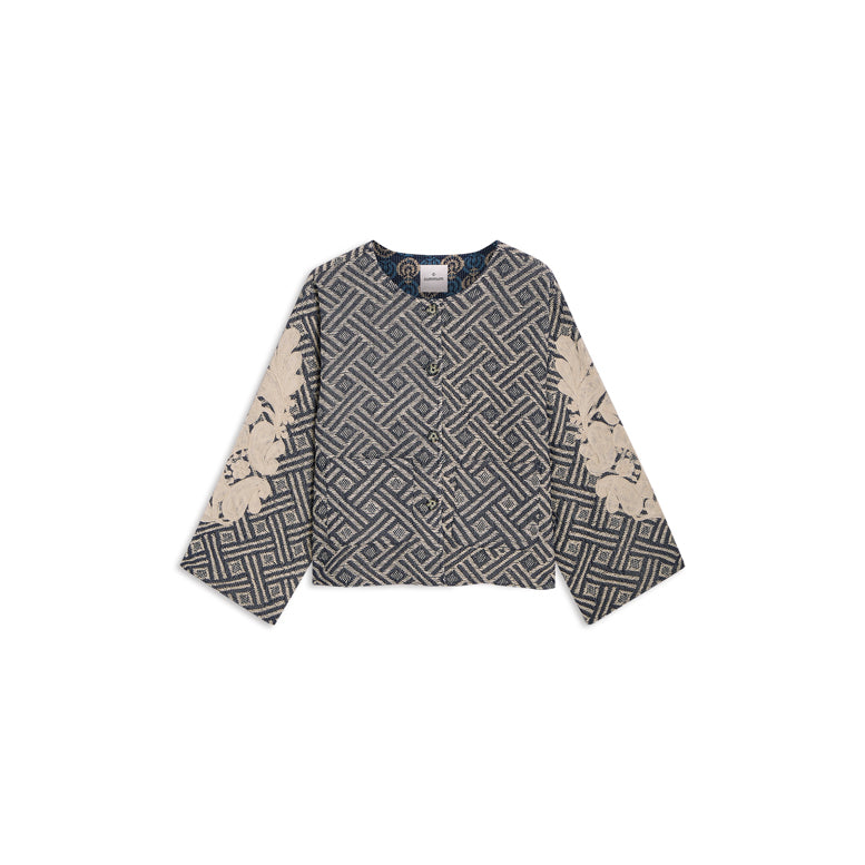 Summum Blue Jaquard Jacket
