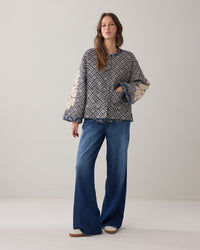 Summum Blue Jaquard Jacket