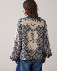 Summum Blue Jaquard Jacket