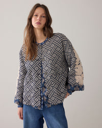 Summum Blue Jaquard Jacket