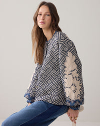 Summum Blue Jaquard Jacket
