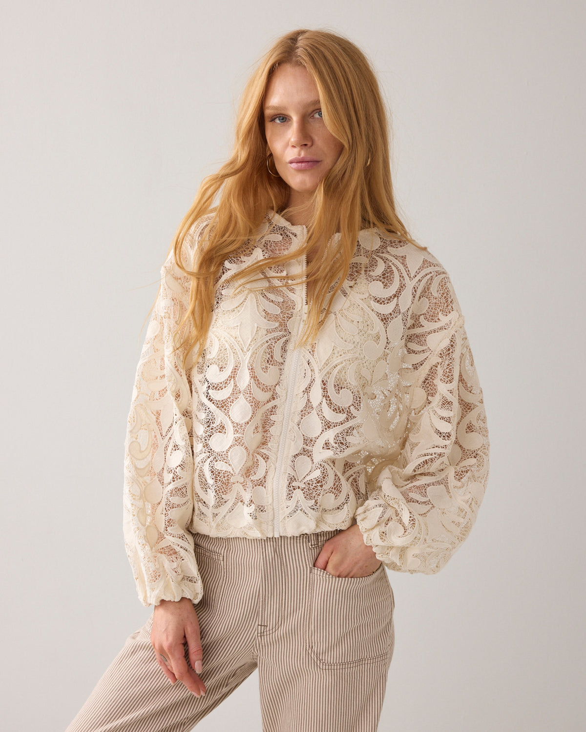 Summum Lace Bomber Jacket