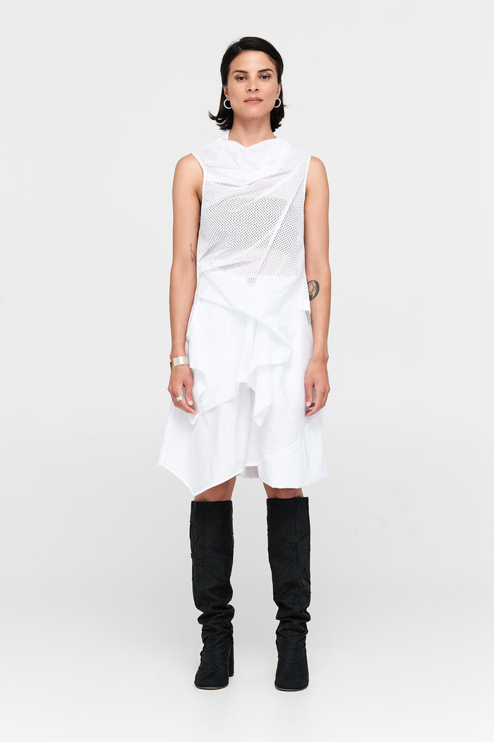 Taylor Sym Top Ivory Perforated