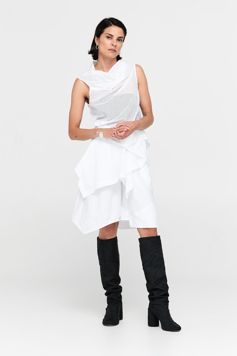 Taylor Sym Top Ivory Perforated