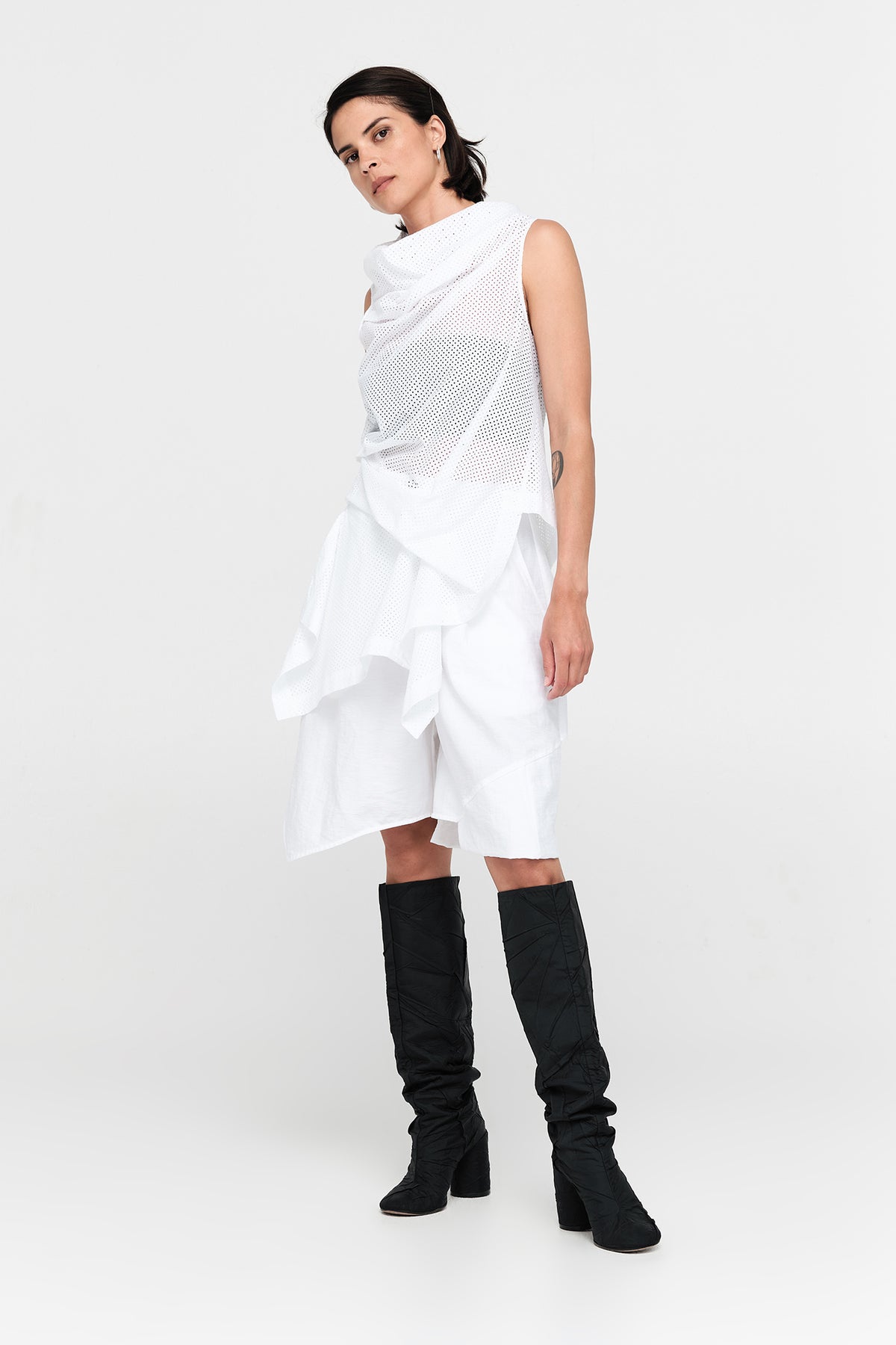 Taylor Sym Top Ivory Perforated