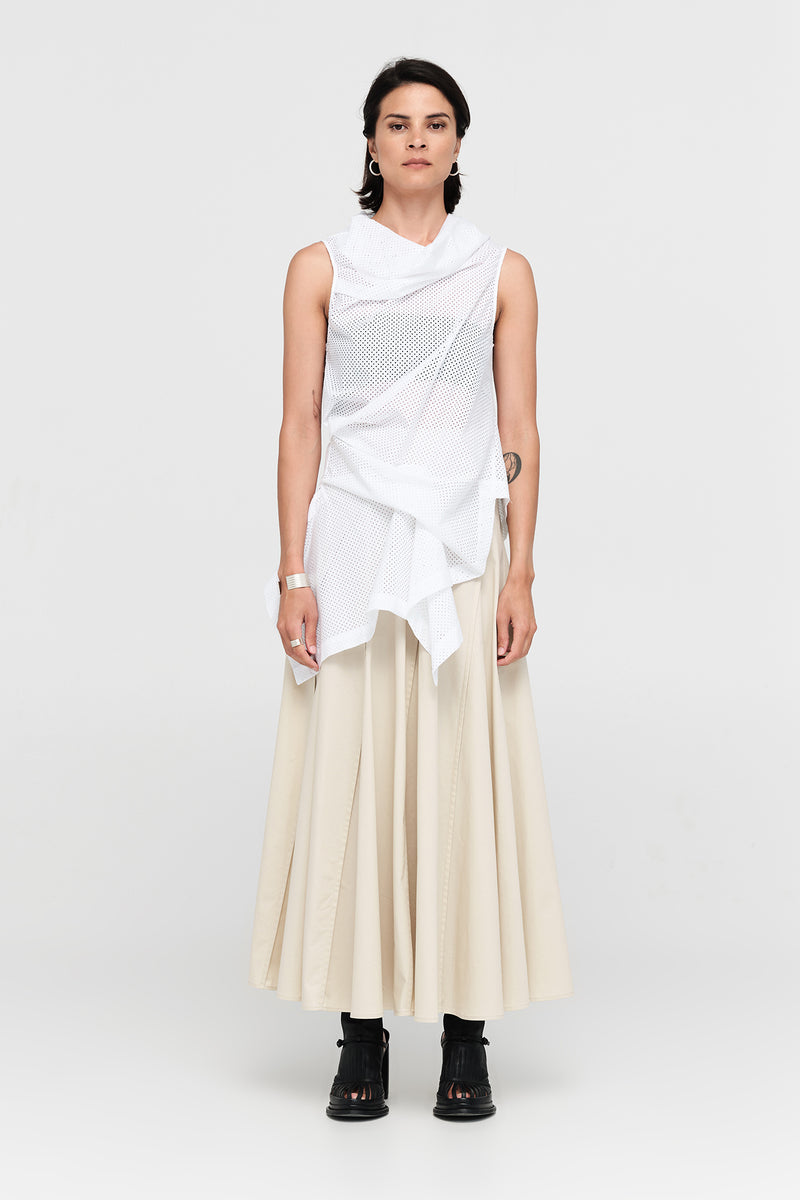 Taylor Sym Top Ivory Perforated