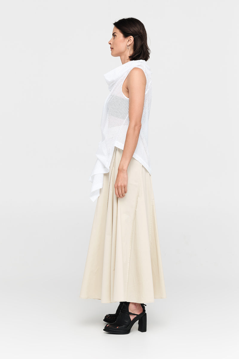 Taylor Sym Top Ivory Perforated