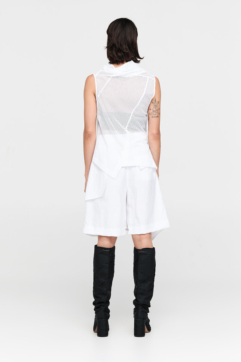 Taylor Sym Top Ivory Perforated