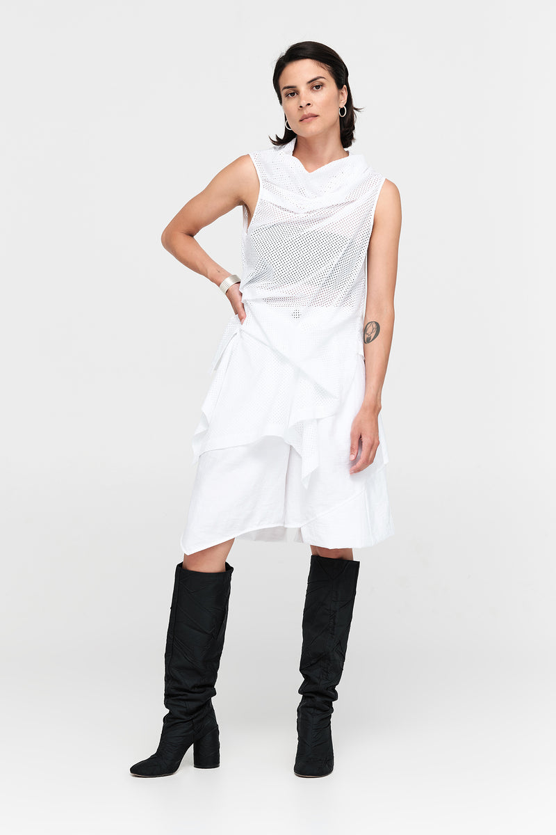 Taylor Sym Top Ivory Perforated