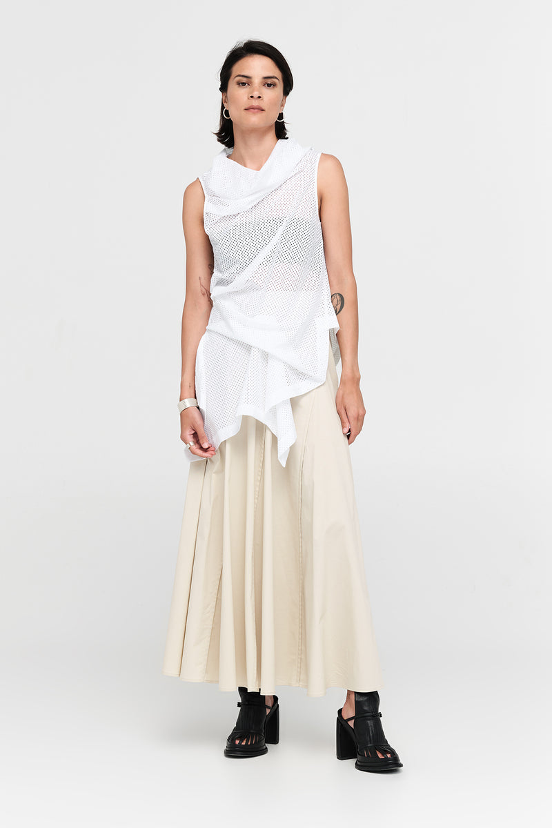 Taylor Sym Top Ivory Perforated