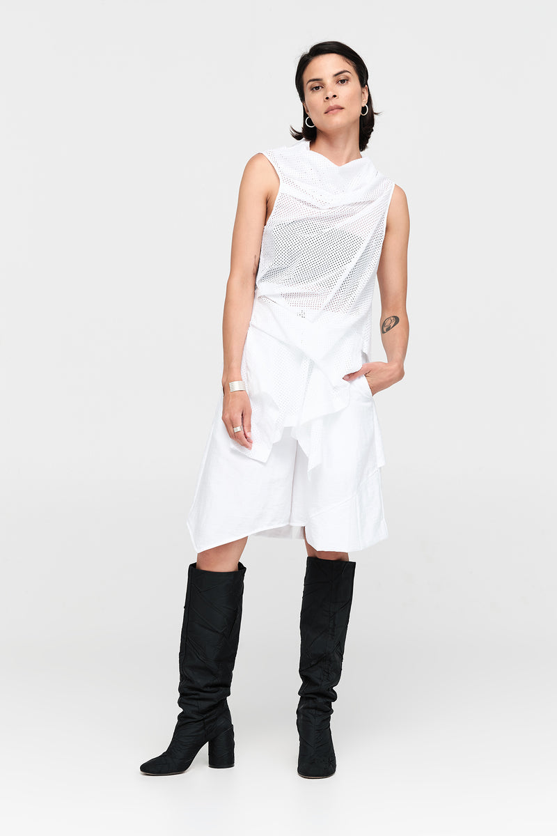 Taylor Sym Top Ivory Perforated