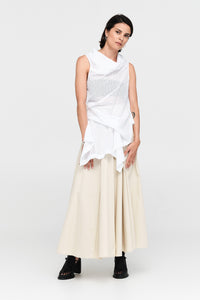 Taylor Sym Top Ivory Perforated