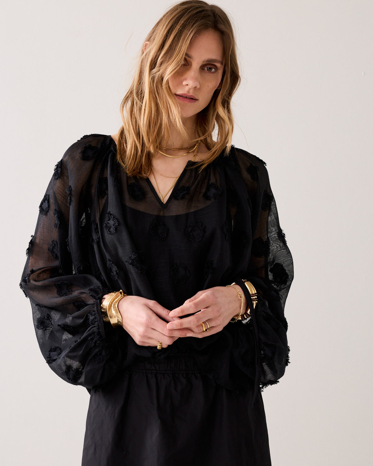 Summum 3D Blouse Black