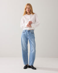 Summum Cropped Cotton Blouse