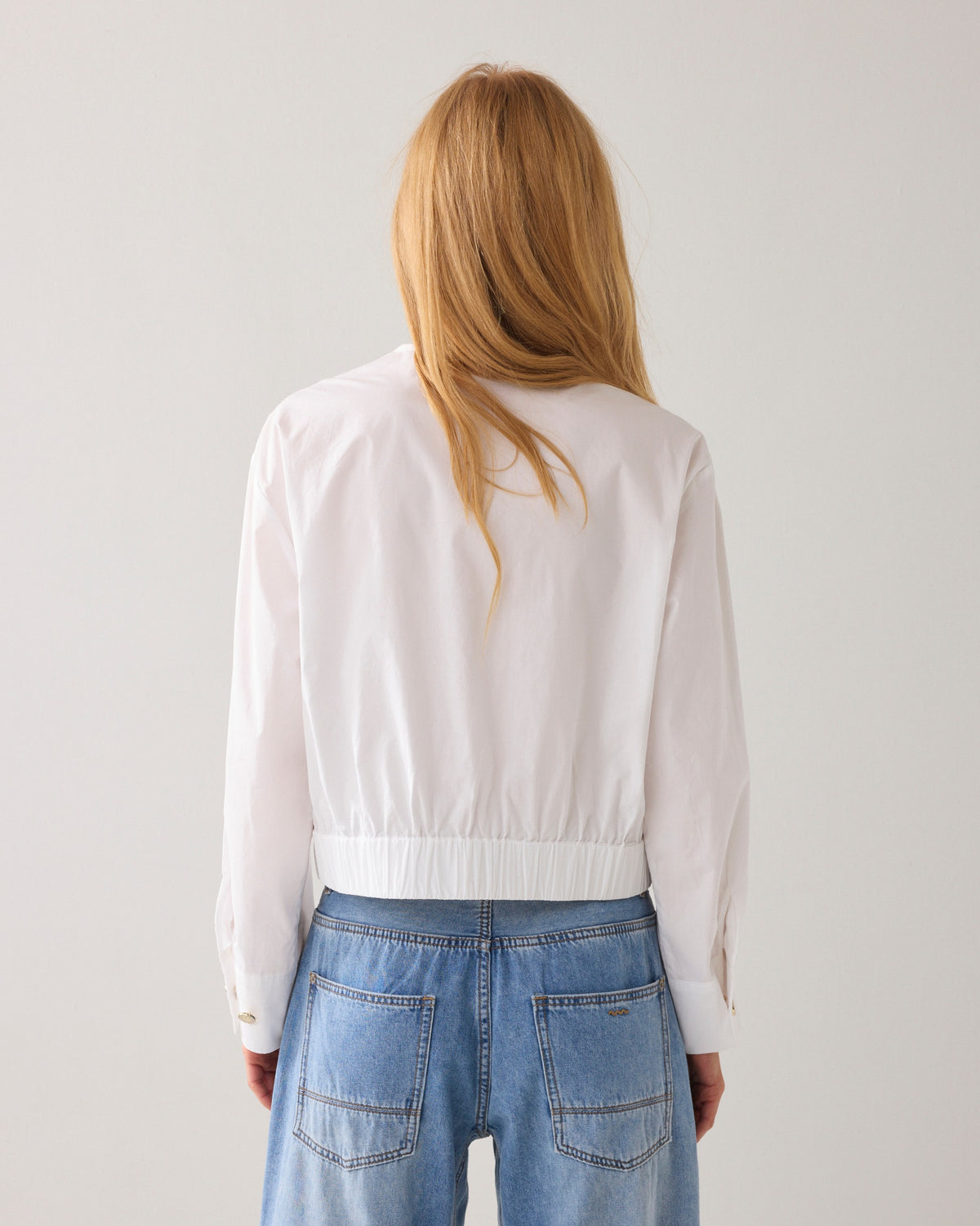 Summum Cropped Cotton Blouse