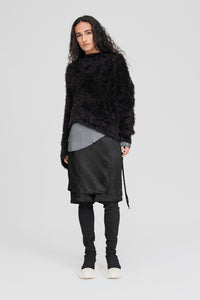 Taylor Sleeved Distort Shrug Black